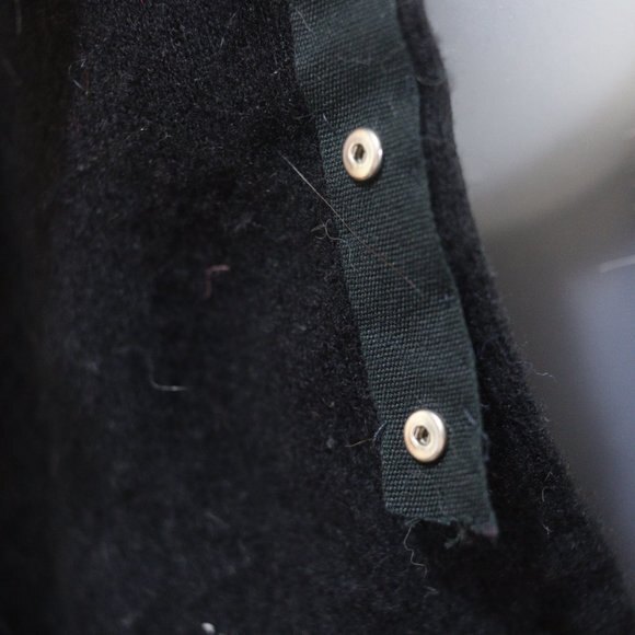 Vintage Hadley Real Mink Fur Collar Black 100% Cashmere Cardigan Sweater LG - Picture 7 of 12